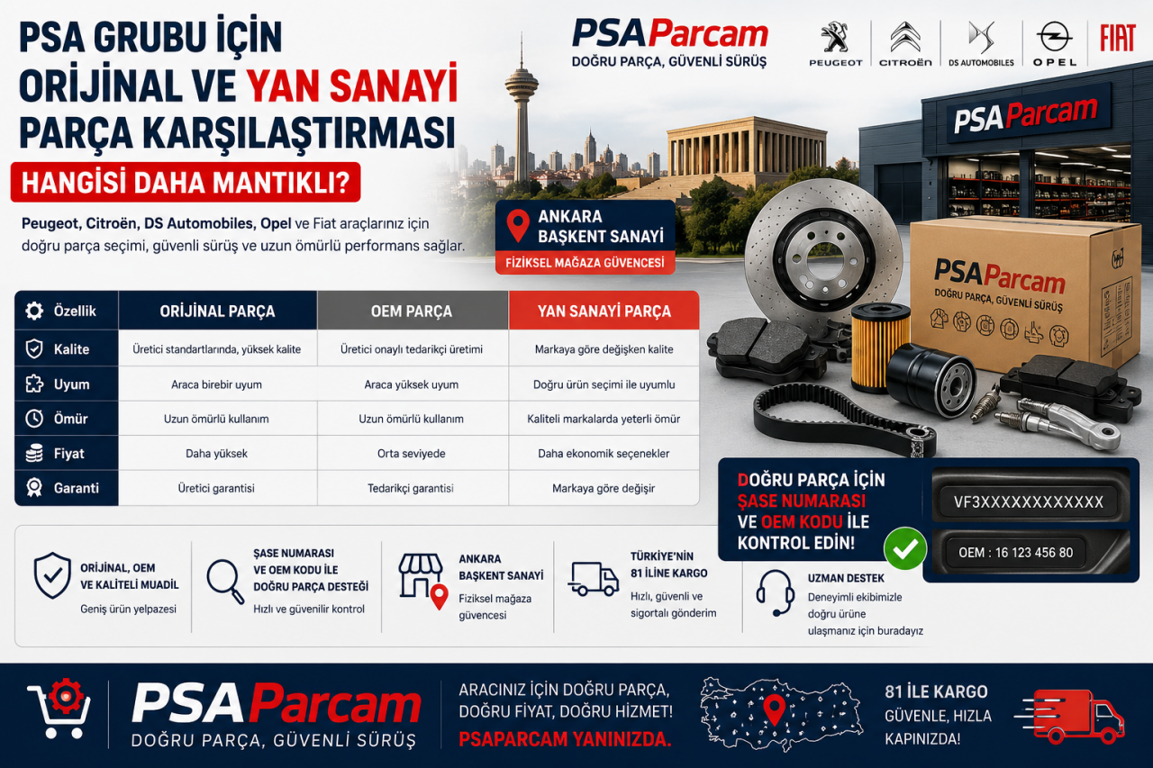 PSA Grubu İçin Orijinal ve Yan Sanayi Parça Karşılaştırması – Hangisi Daha Mantıklı?
