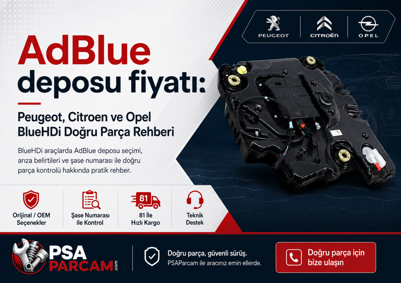 AdBlue deposu fiyatı: Peugeot, Citroen ve Opel BlueHDi Doğru Parça Rehberi