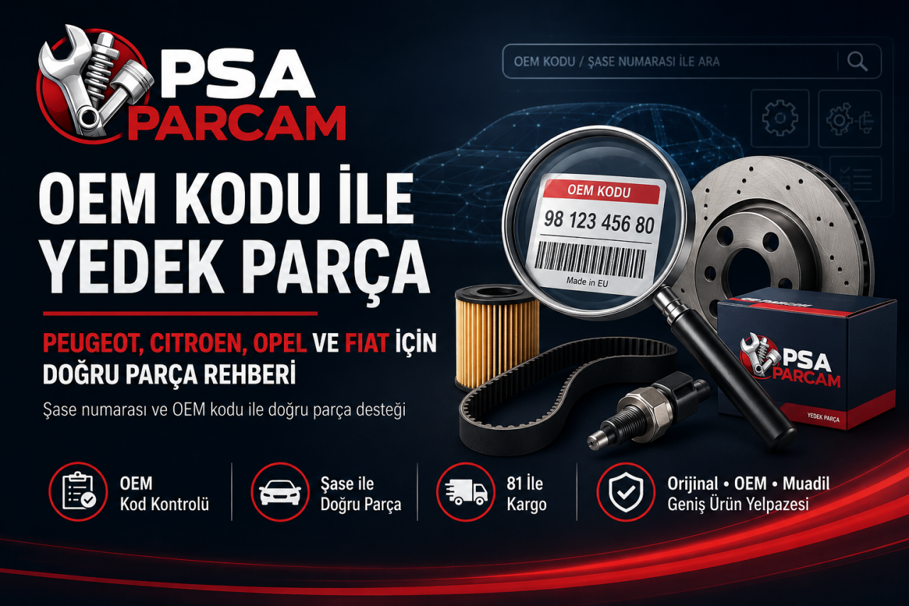 OEM kodu ile yedek parça Bulma: Peugeot, Citroen, Opel ve Fiat İçin Doğru Parça Rehberi