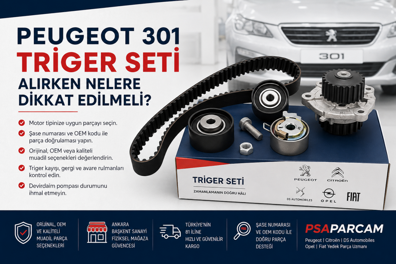 Peugeot 301 Triger Seti Alırken Nelere Dikkat Edilmeli?