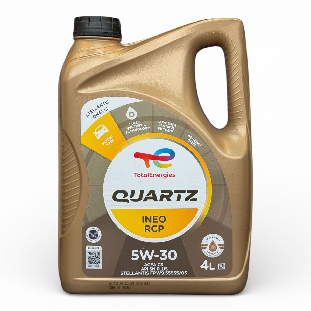 Total Quartz 5W-30 İneo RCP Motor Yağı 4 LT 235459