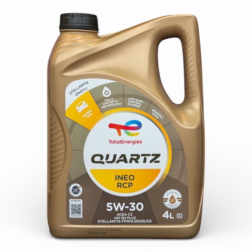 Total Quartz 5W-30 İneo RCP Motor Yağı 4 LT 235459