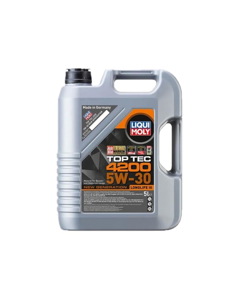 5W30 Motor Yağı Tam Sentetik Top Tec 4200 5 Litre Liqui Moly 8973