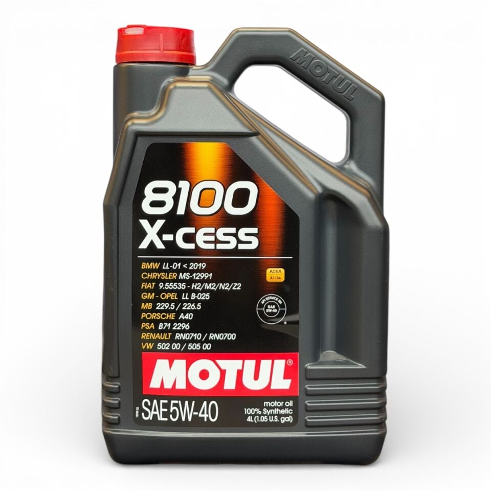 Motul 8100 X-Cess 5W-40 Tam Sentetik Motor Yağı 4 LT 104256
