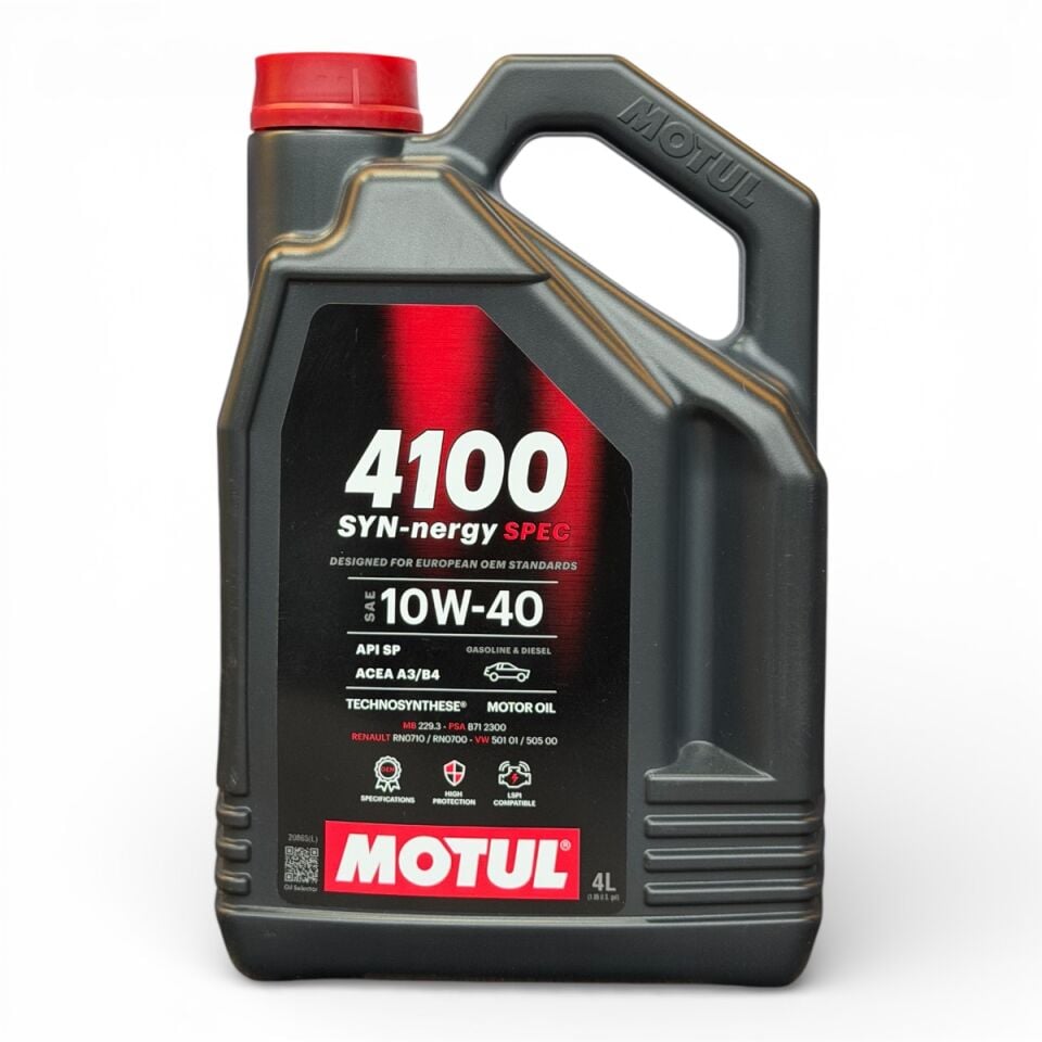 Motul 4100 SYN-nergy Spec 10W-40 Tam Sentetik Motor Yağı 4 LT 112891