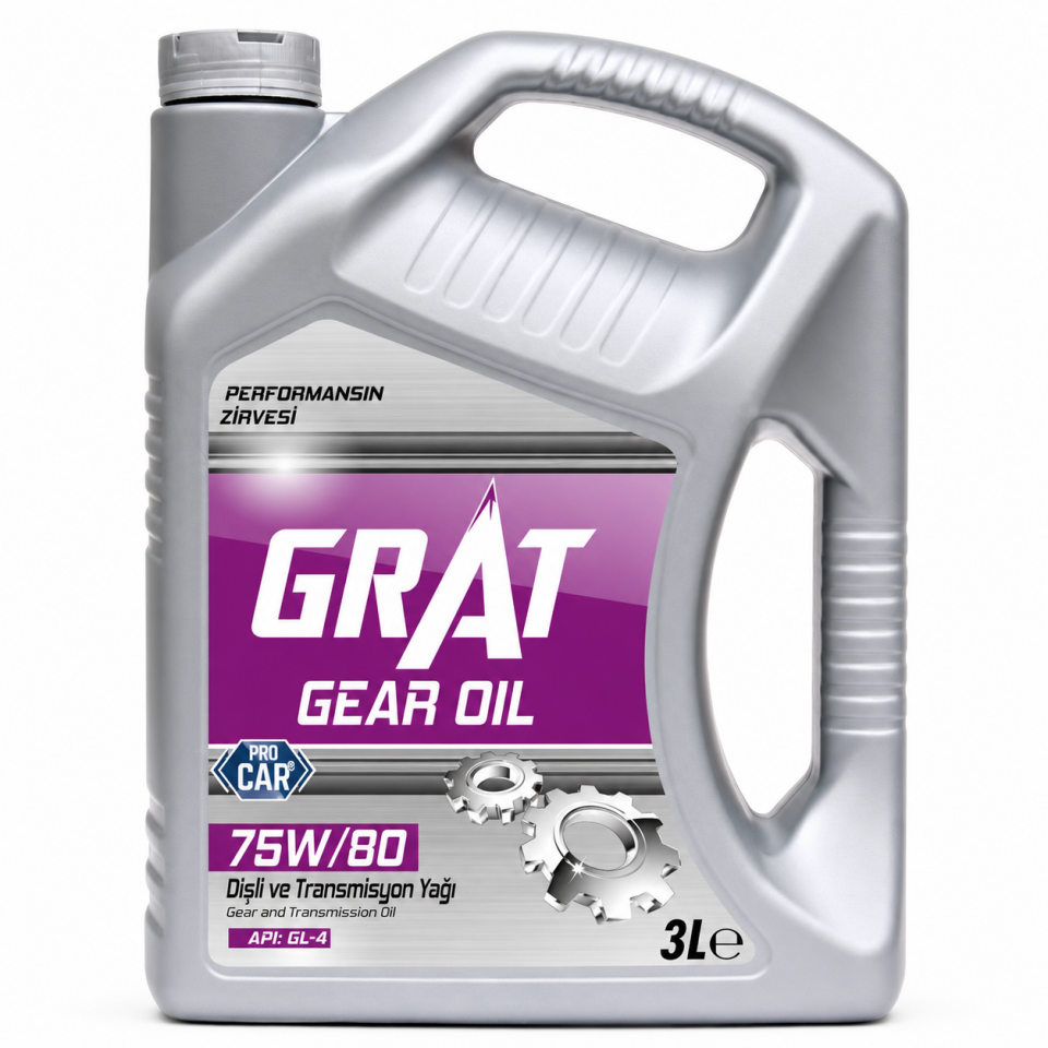 GRAT Gear Oil 75W-80 GL-4 Yarı Sentetik Şanzıman Yağı 3 Litre