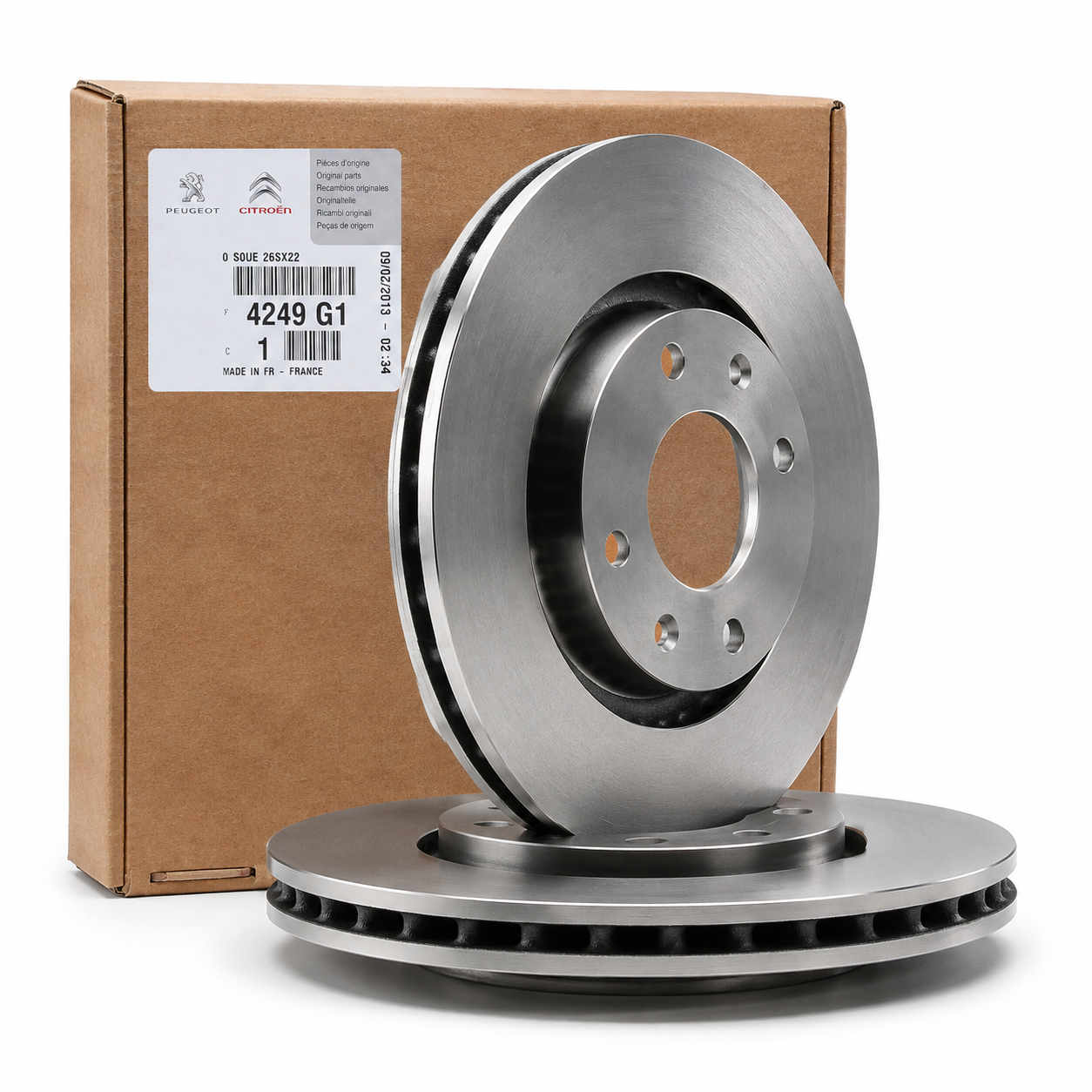Peugeot Partner I 266 mm Ön Fren Diski Takımı PSA Orijinal 4249.G1