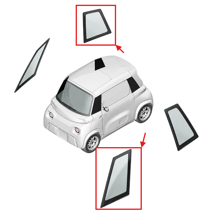 Citroen Ami Sol Ön Sağ Arka Cam Mopar PSA Orijinal 9837953380